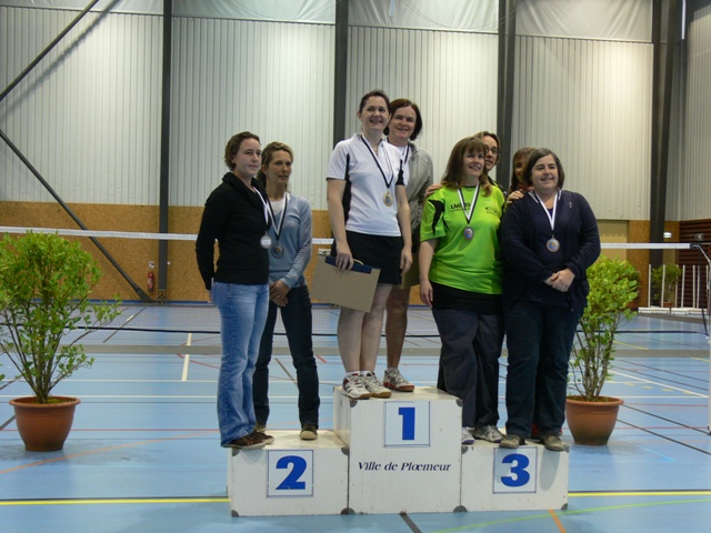 Badminton Balaze : Nathalie championne de Bretagne Vétéran double dame D1-D2-D3