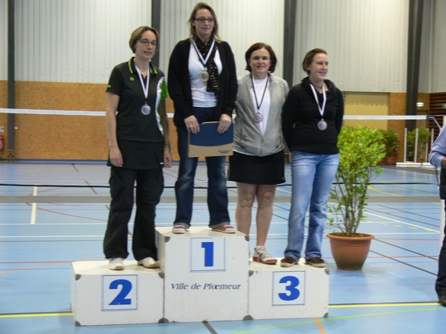 Badminton Balaze : Nathalie demi-finaliste championnat de Bretagne Vétéran double dame D1-D2-D3